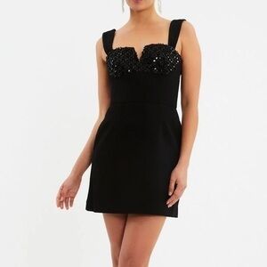 Rebecca Vallance MARIE MINI DRESS BLACK